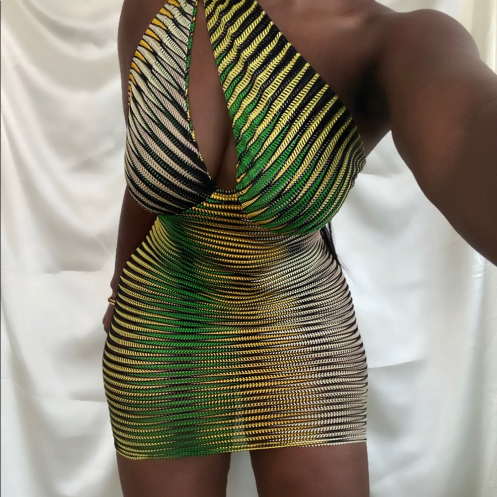 One sided midi dress